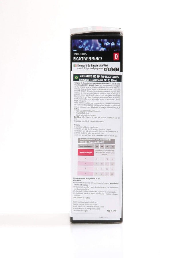 Red Sea Trace Colors D Bioactive Elements for Reef Aquarium 500ml - Image 2